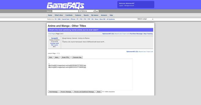 2 hentai game anime hentai manga board seen ever titles message othertitles satisfying gamefaqs