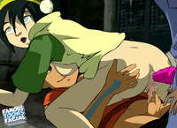 aang and toph hentai game ace aang avatar last airbender toph bei fong famous toons facial