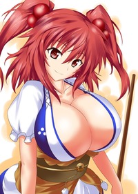big breast hentai anime huge giant tits breasts anime milf hakfu drawign pinup ikki tousen dragon destiny battle vixens viewthread